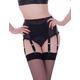 What Katie Did Maitresse Black Satin 6 Strap Suspender Belt