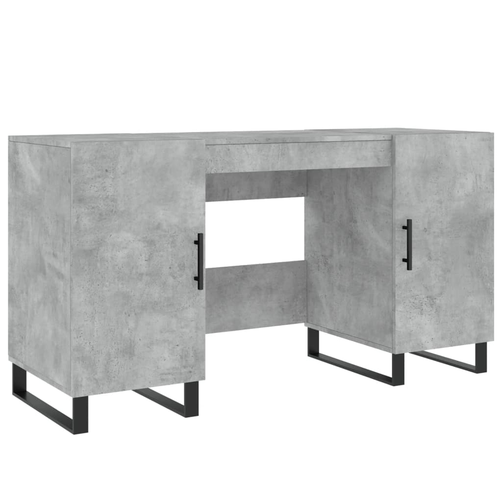 vidaXL Schreibtisch Betongrau 140x50x75 cm Holzwerkstoff Image
