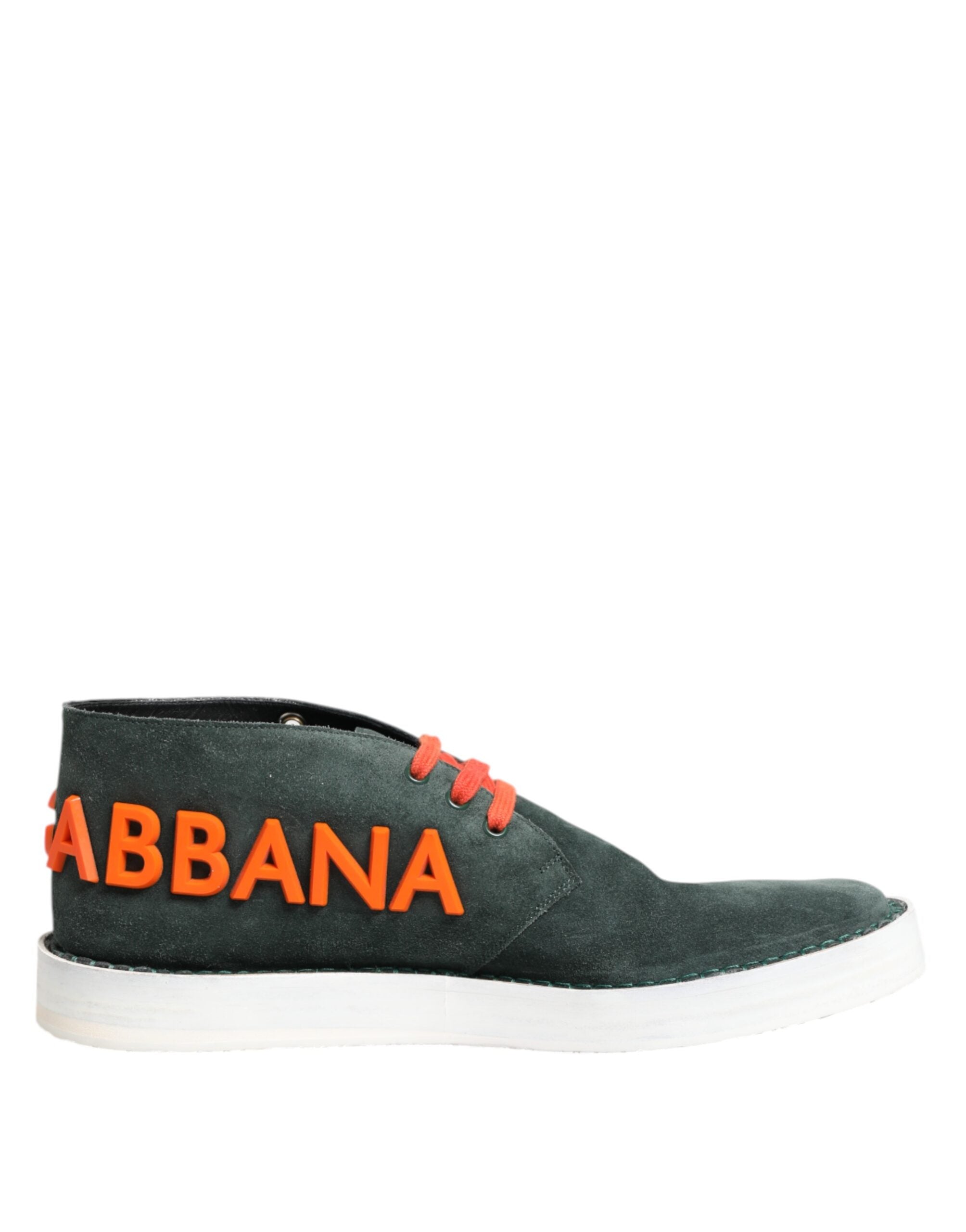 Dolce & Gabbana Grüne Derby Logo Casual Herrenschuhe Sneakers