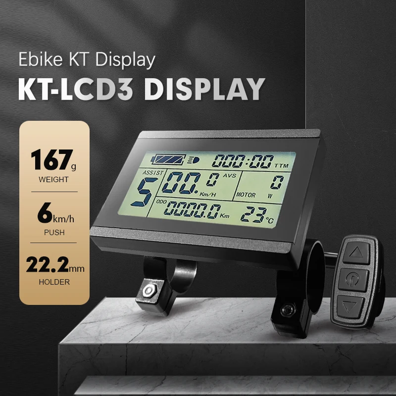 Ebike Display KT LCD3/LCD3U 24V 36V/48V 72V Ebike LCD SM/wasserdichte Stecker Display Für Elektrische Fahrrad Conversion Kit Teile Image