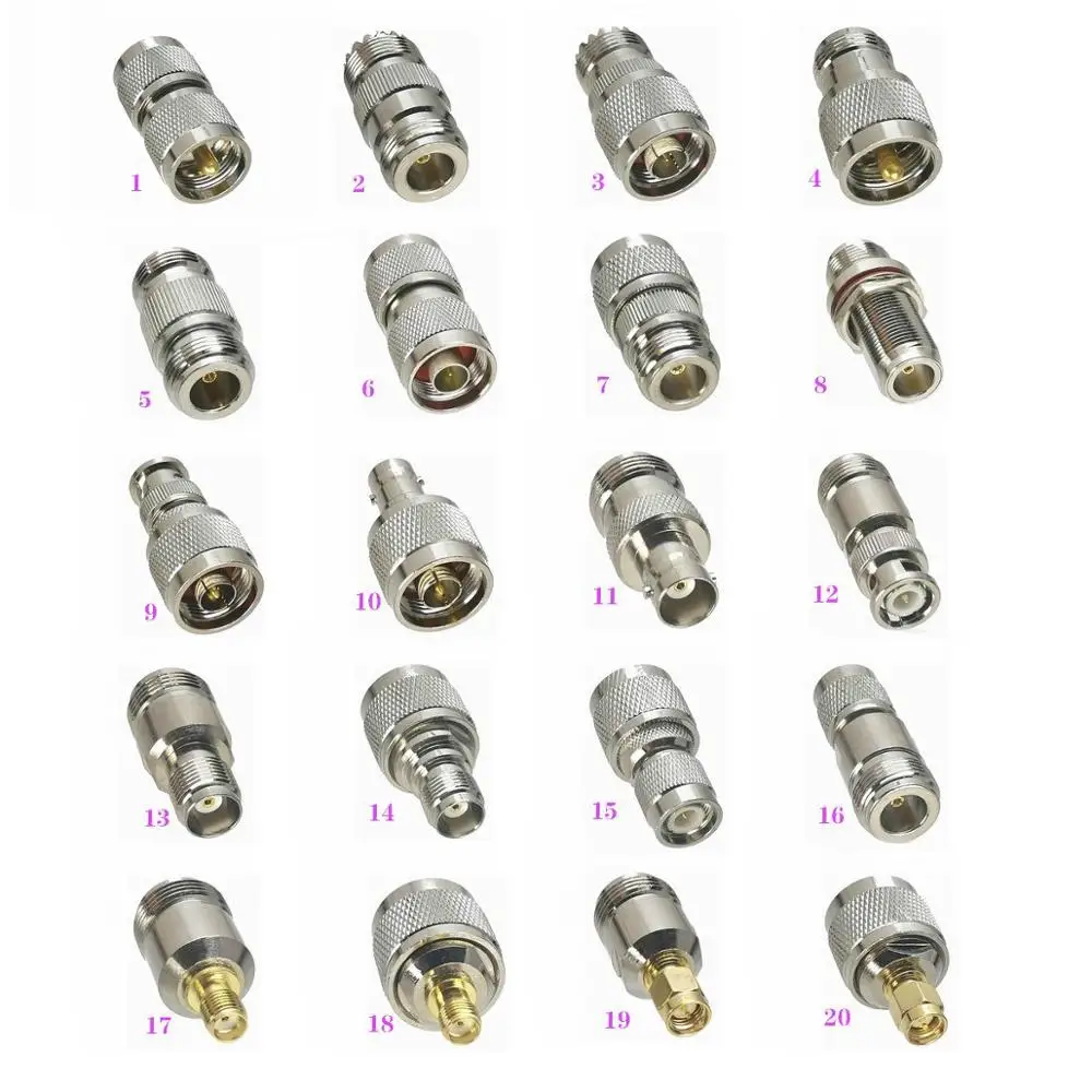 1Pcs N zu UHF SO239 PL259 / N / BNC / TNC / SMA Stecker & Buchse RF koaxial Adapter Stecker Test Konverter Image
