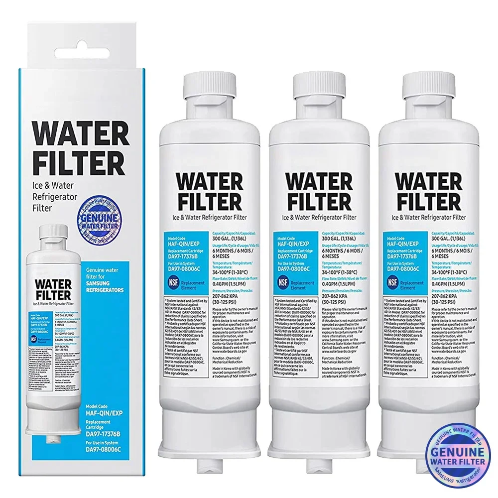 DA97-17376B Wasserfilter, NSF 42, kompatibel mit Samsung HAF-QIN, HAF-QIN/EXP, DA97-08006C, RF23M8070SG, RF23M8070SR Image