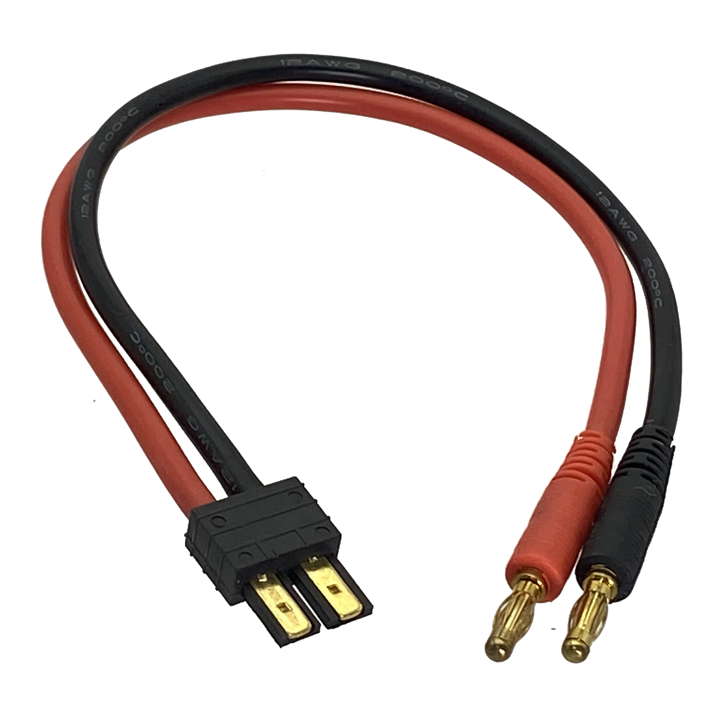 TRX Traxxas Stecker auf 4,0 mm Bananenstecker-Stecker-Adapterkabel 12 AWG zum Aufladen von Lipo-Akku-Balance Image