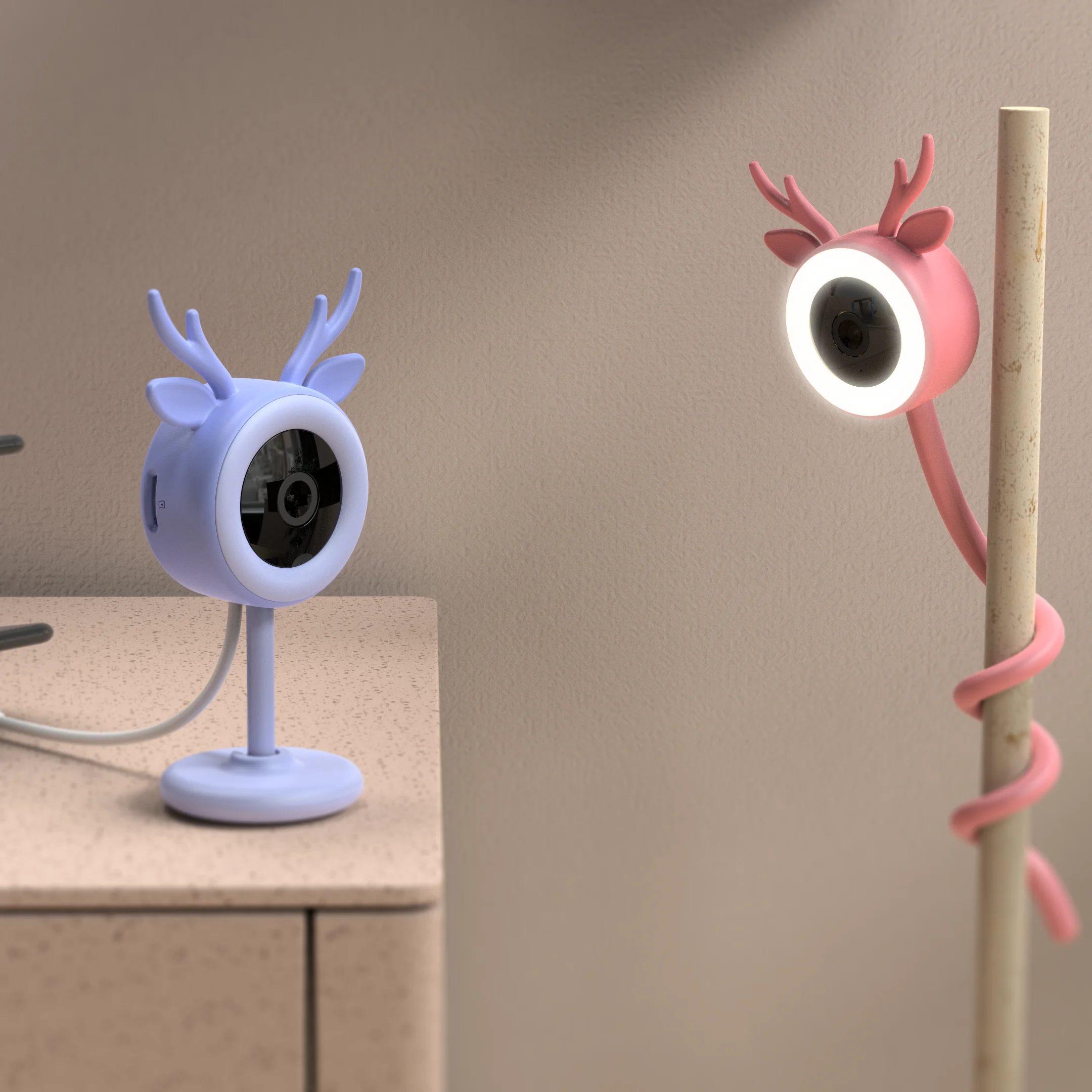 Baby phone Display Baby kamera 2k HD Mini 4mp WLAN Wireless Cloud edge App ausgesetzt austauschbare Nachtsicht Sicherheits überwachung Image