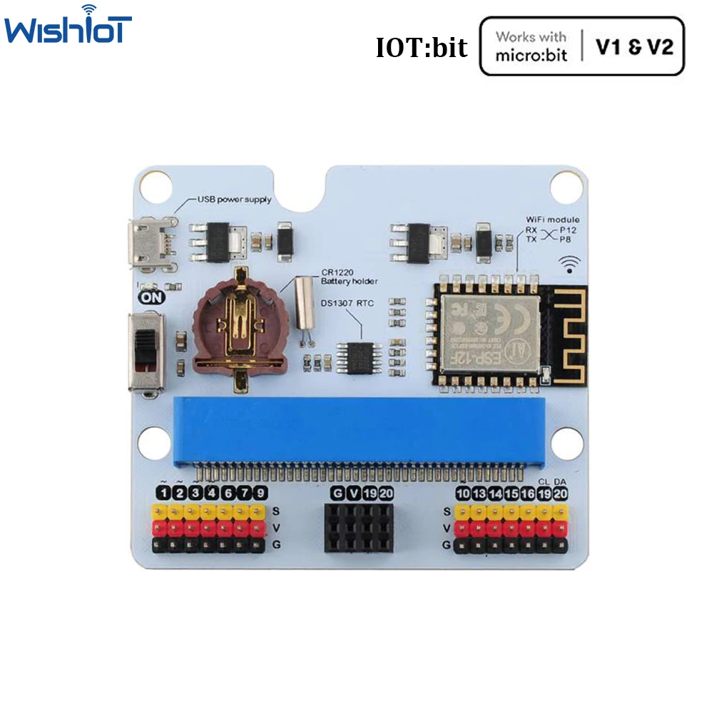 Micro:bit IO Expansion Board IOBIT V 2,0 Breakout Adapter legoeds-kompatibel für KittenBot Meowbit Unterstützung Makecode KittenBlock Image