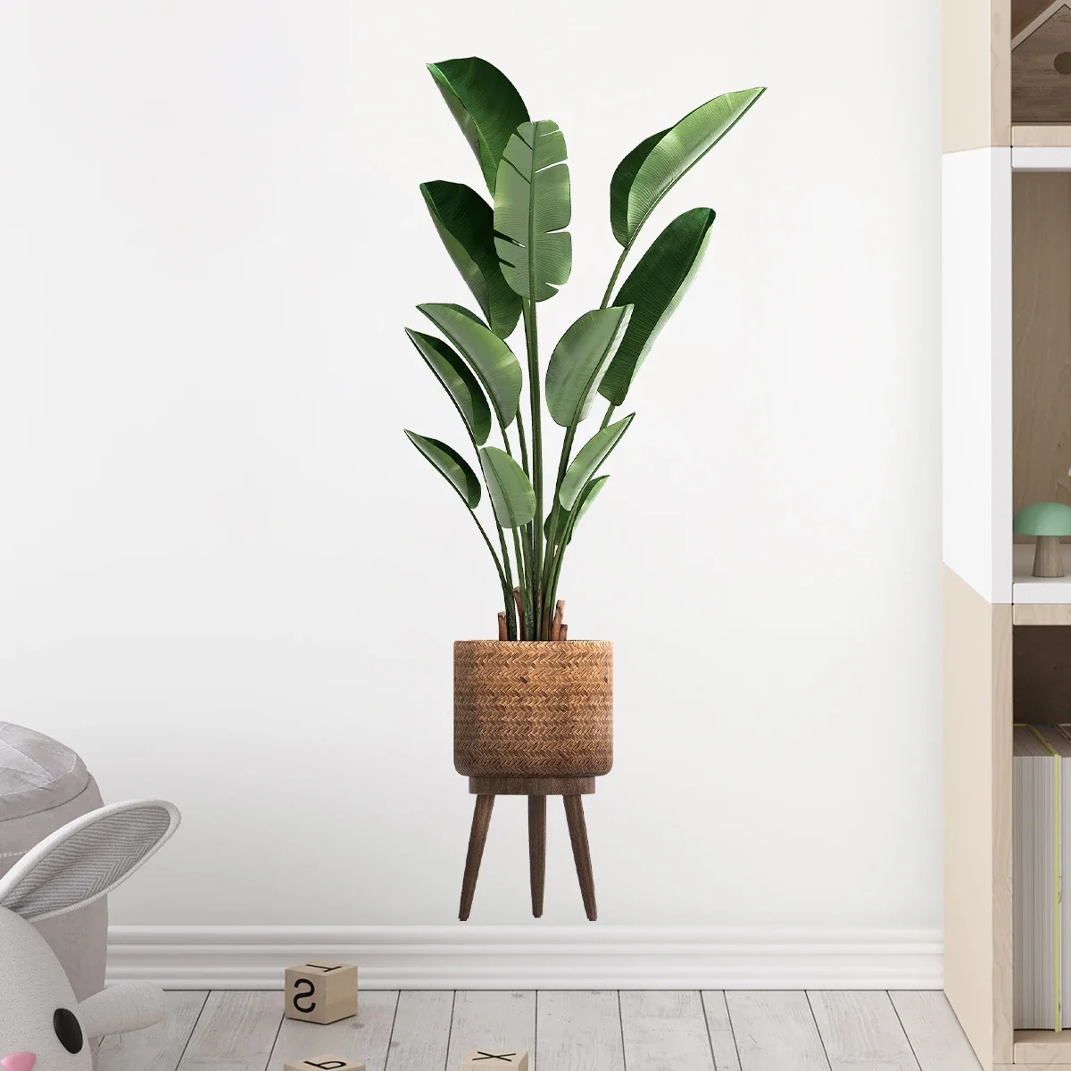 Simulation grüne Pflanze dekorative Topf Wandaufkleber für Wohnzimmer Büro Schlafzimmer Dekoration Wandtattoos