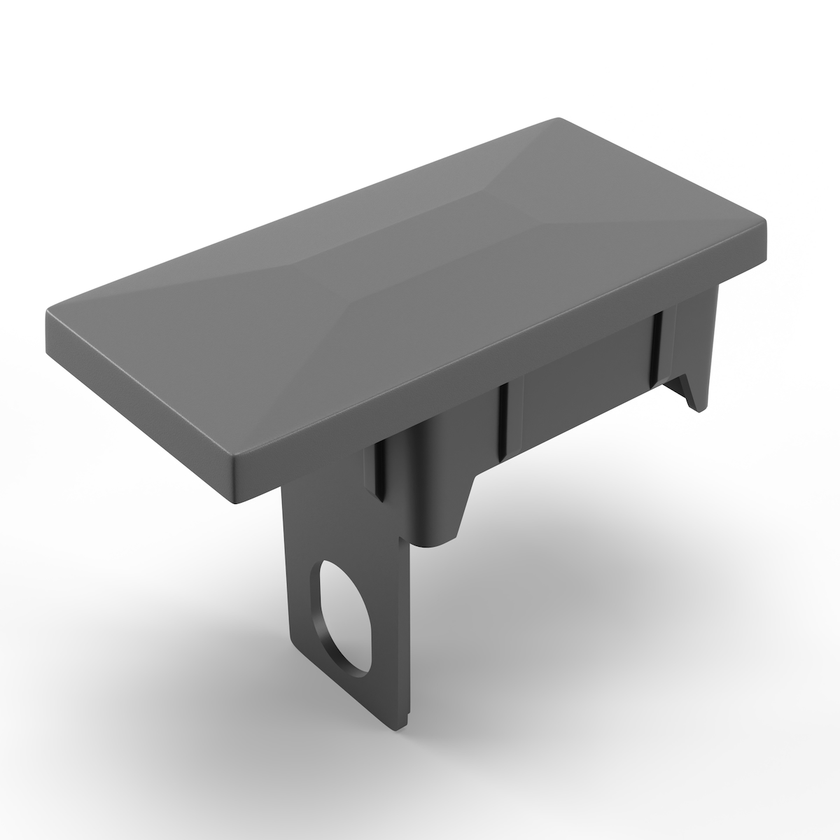 10x Qualinos Pfostenkappen 60x40 mm mit Überstand und Sichherungssteg in Silber 9006 für Zaunpfosten Rechteckrohr UV-stabilisiert Made in Germany Image