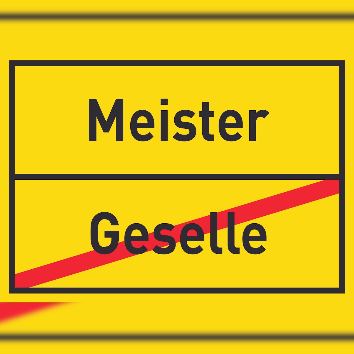 HB-Druck Meister Geselle Schild Ortsschild A1 (594x841mm) Image