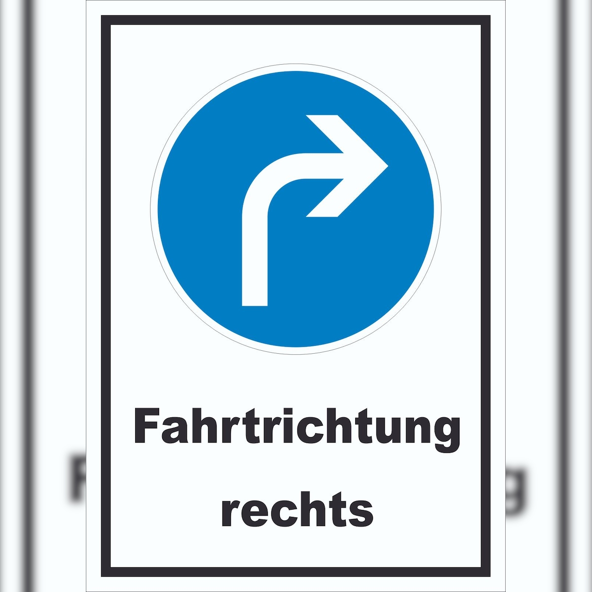 HB-Druck Schild Fahrtrichtung rechts A4 (210x297mm) Image