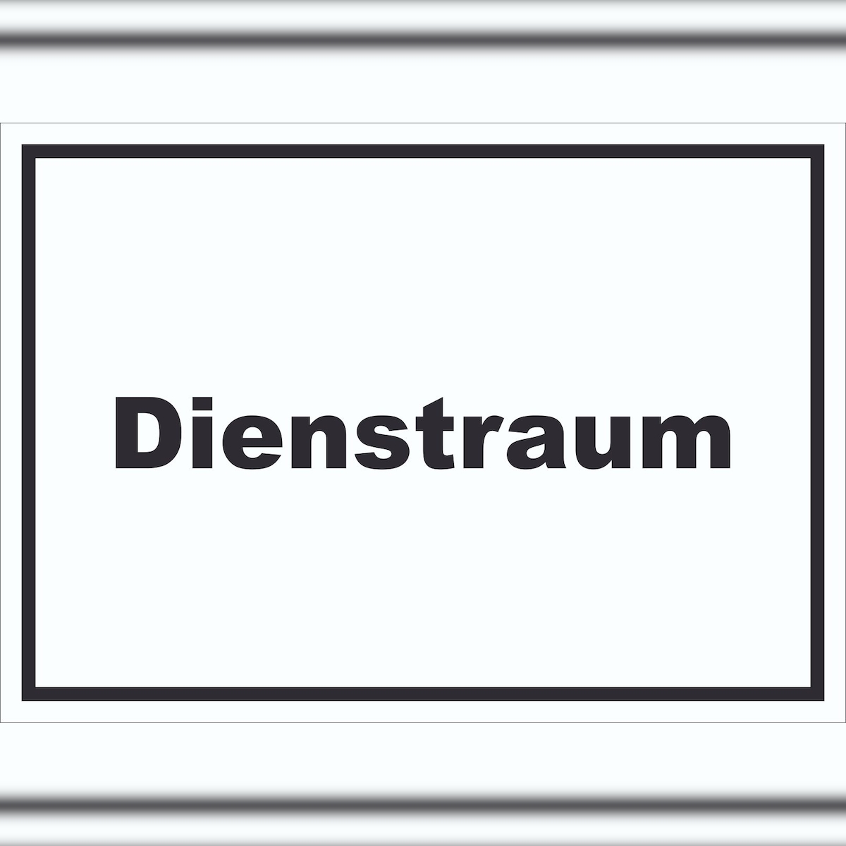 HB-Druck Dienstraum Schild mit Text Büro waagerecht A0 Rückseite selbstklebend Image