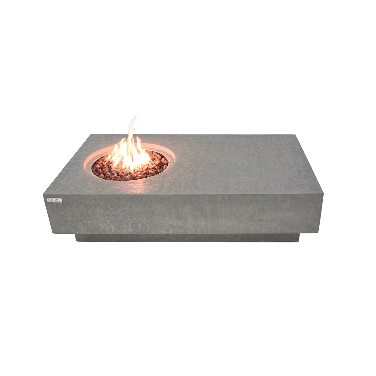ELEMENTI Feuertisch Metropolis Feuerstelle aus Beton - Komplett-Set, wetterbeständig, Hellgrau 142x81x35cm Image
