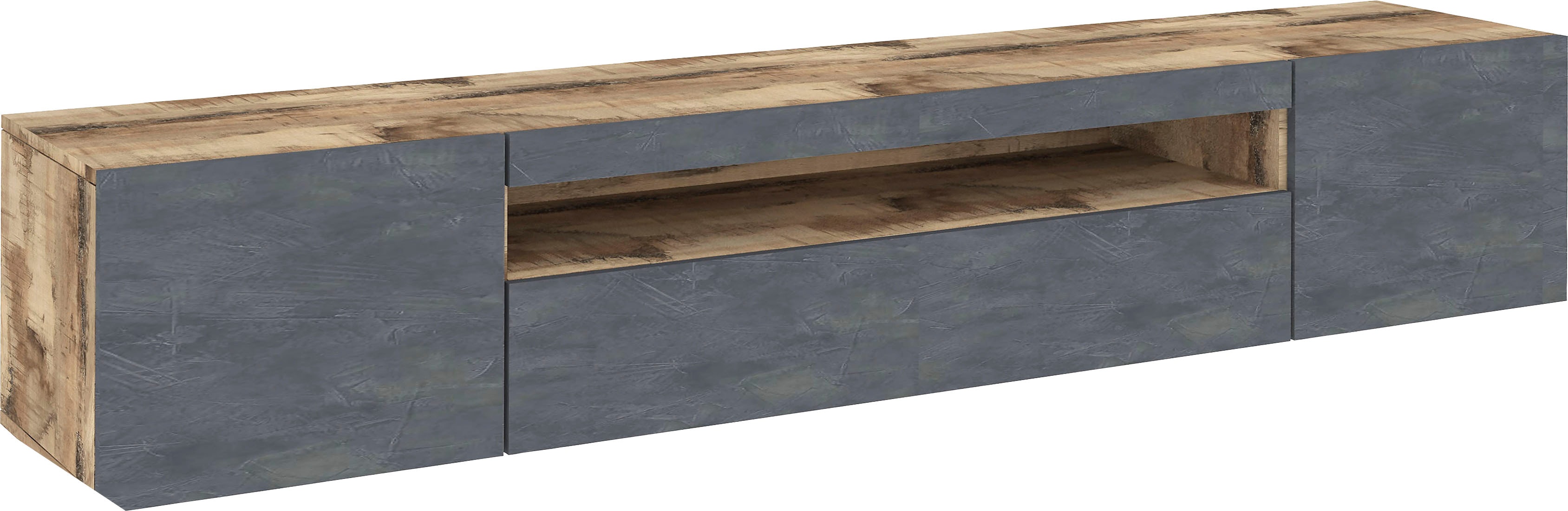 Lowboard HOME AFFAIRE "Egypt", beige (ahorn zement), B:200cm H:36,5cm, Sideboards, Lowboard, Breite 200 cm