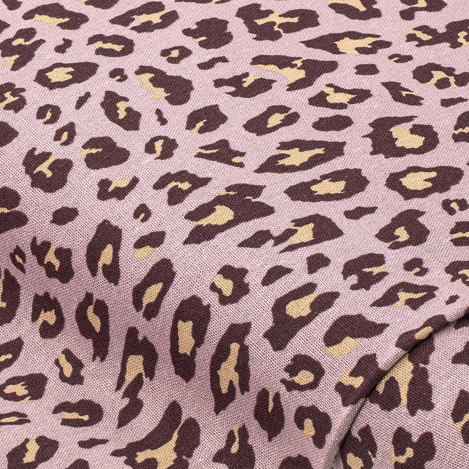 Viskose-Leinen Leopard, lila-color Image