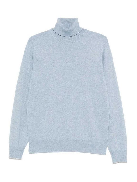 Cashmere Turtle-Neck Jumper - Blue - Brunello Cucinelli Knitwear