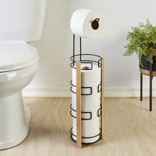 Woodbrock Toilet Paper Reserve , Black