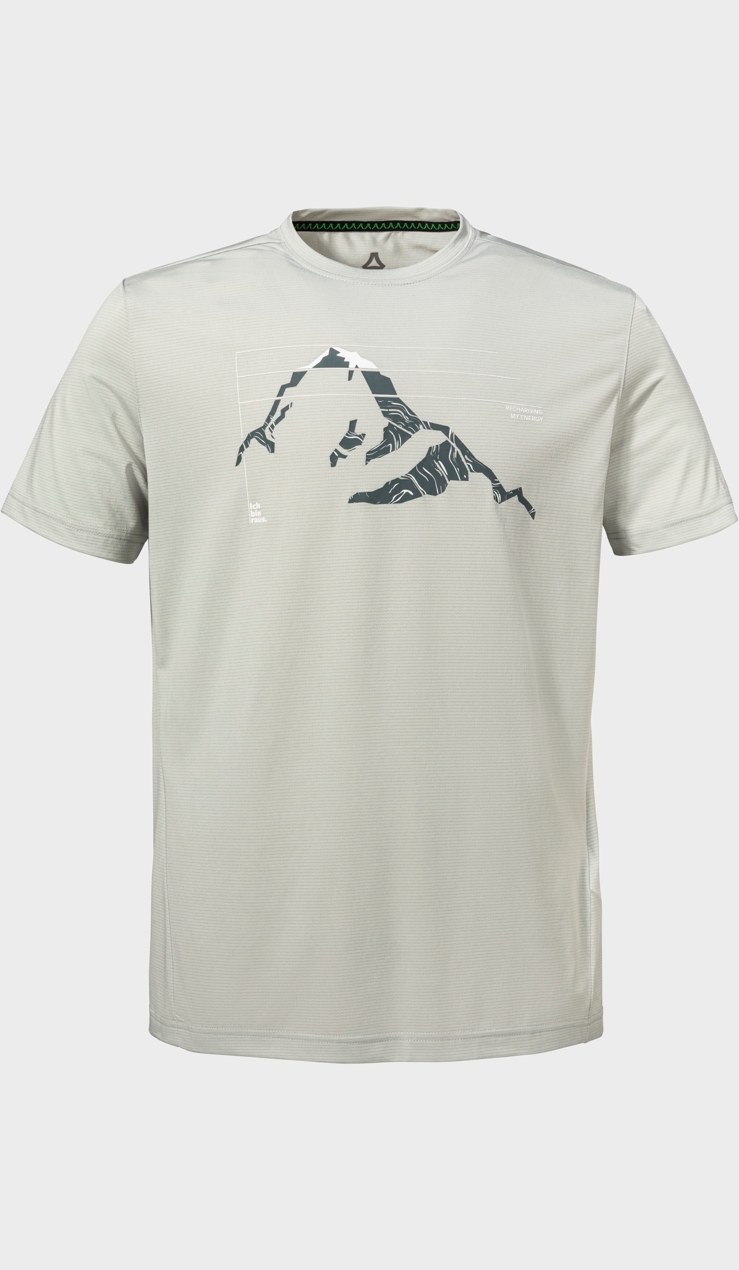 Funktionsshirt SCHÖFFEL "CIRC T Shirt Sulten M", Herren, Gr. 52, 0918, grau, Oberstoff: 100% Polyester, Rundhals, Shirts Funktionsshirt