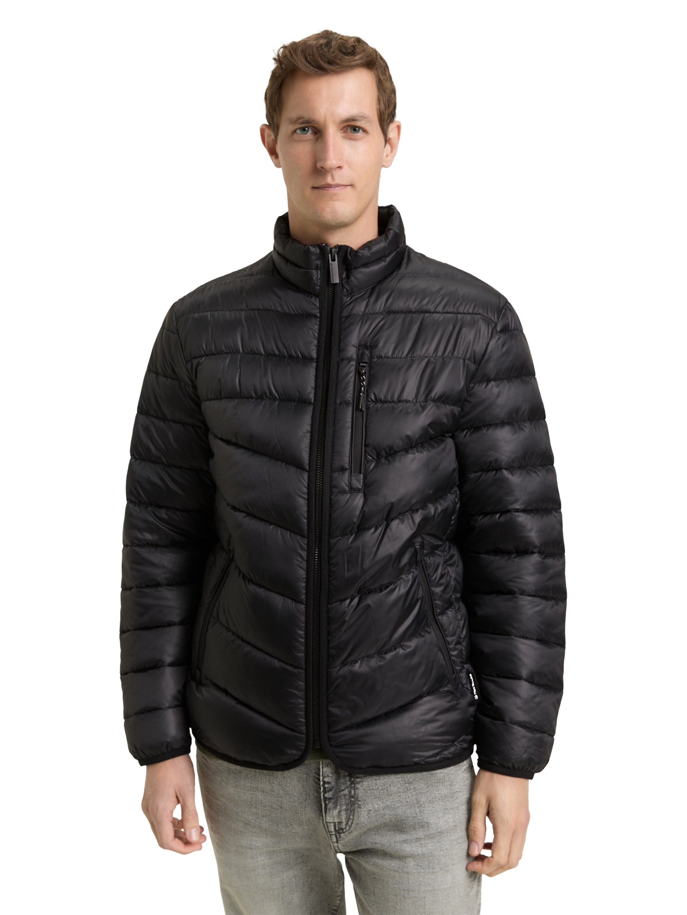 Steppjacke TOM TAILOR, Herren, Gr. XXL, schwarz, Steppware, Obermaterial: 100% Polyester. Futter: 100% Polyester, unifarben, regular fit normal, elastischer Bund, Jacken Steppjacke, mit Taschen