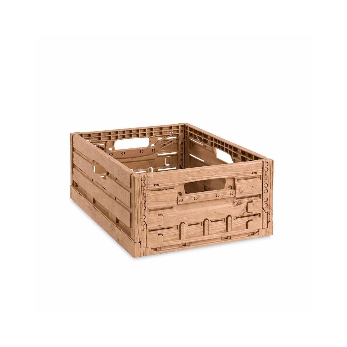 PROREGAL Klappbox Active Lock Holzdekor, HxBxT 16,5x30x40cm,Braun, 22,6 Liter, Kiste, Faltbox, Transportkiste, Obstkiste, Gemüsekiste Image