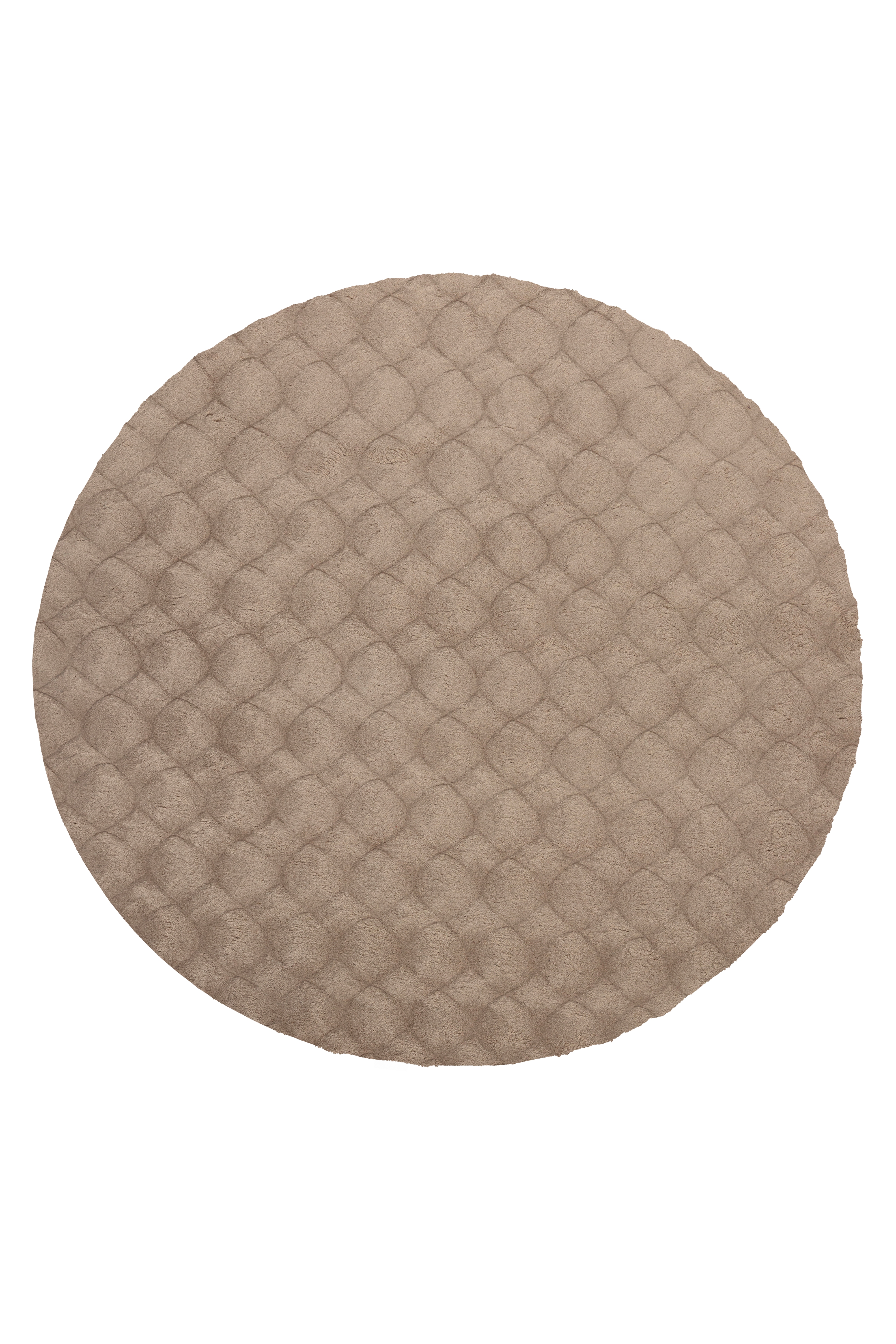 Teppich KAYOOM "Royal Glow 825", taupe, B:200cm H:30mm L:200cm, Polyester, Teppiche, Teppich, Auch in rund, Hochflor, Modernes Muster, Vegan