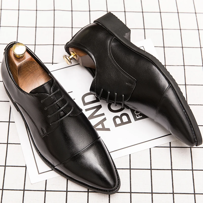 Mode décontracté affaires Oxford chaussures hommes bureau mariage chaussures en cuir hommes chaussures sociales formelles pour hommes chaussures habillées classiques pour hommes