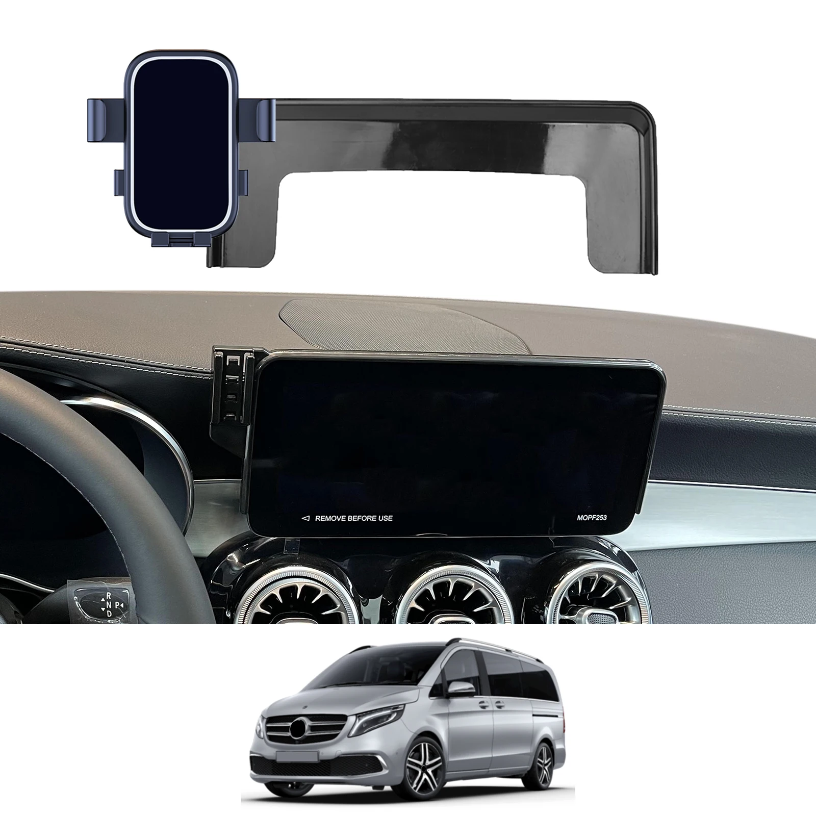 Auto Handy Halter für Mercedes-Benz V-Klasse 2020-2022 EQV V KLASSE Viano W447 GPS Halterung Navigation stehen Auto Zubehör Image