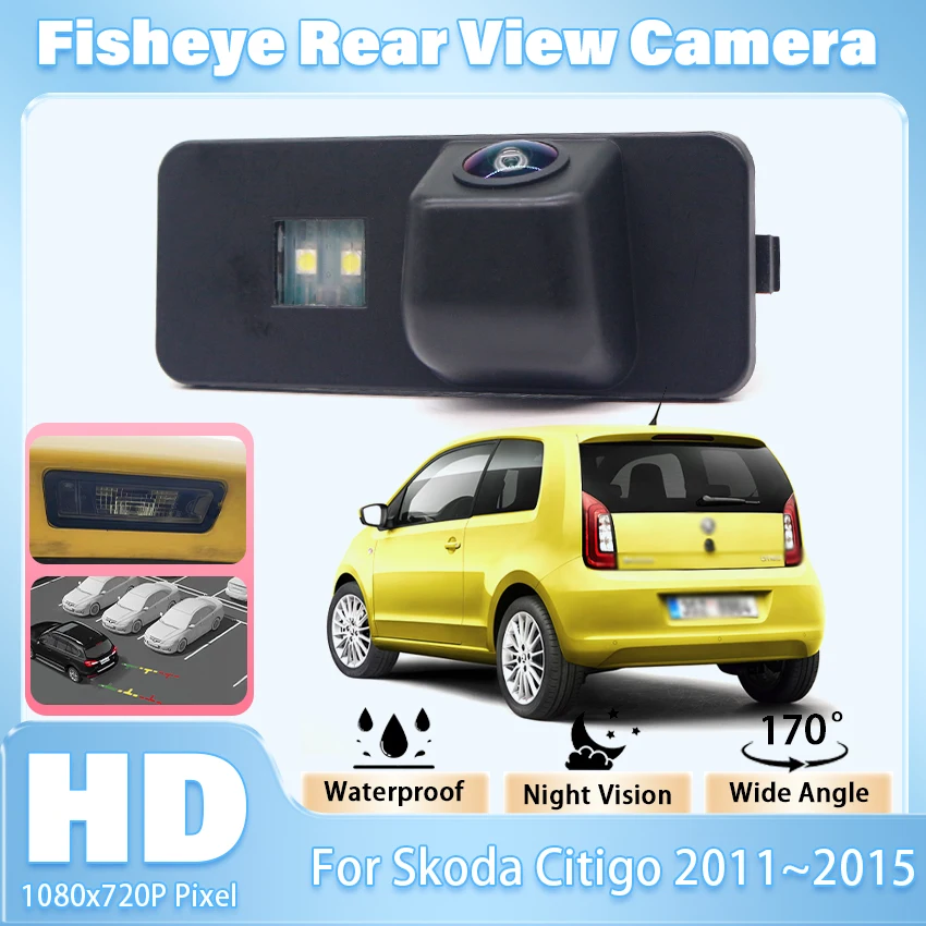 Auto Reverse Backup HD Rückansicht Parkplatz Kamera Nachtsicht CCD Für Volkswagen Up Für Seat Mii Für Skoda Citigo 2011 ~ 2014 2015 Image