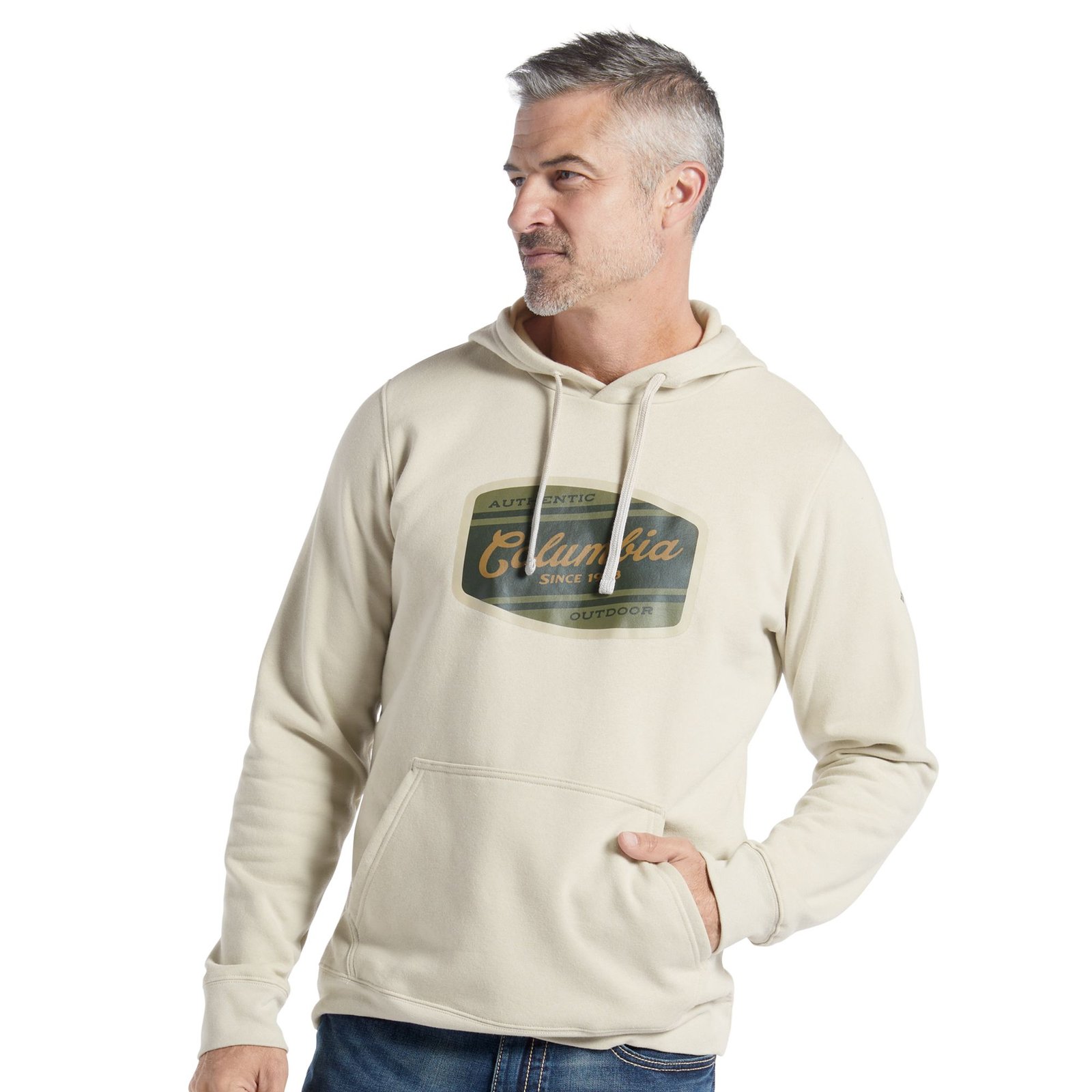 Columbia Men's Trek Graphic Hoodie (Size 3X) Dark Stone, Cotton,Polyester