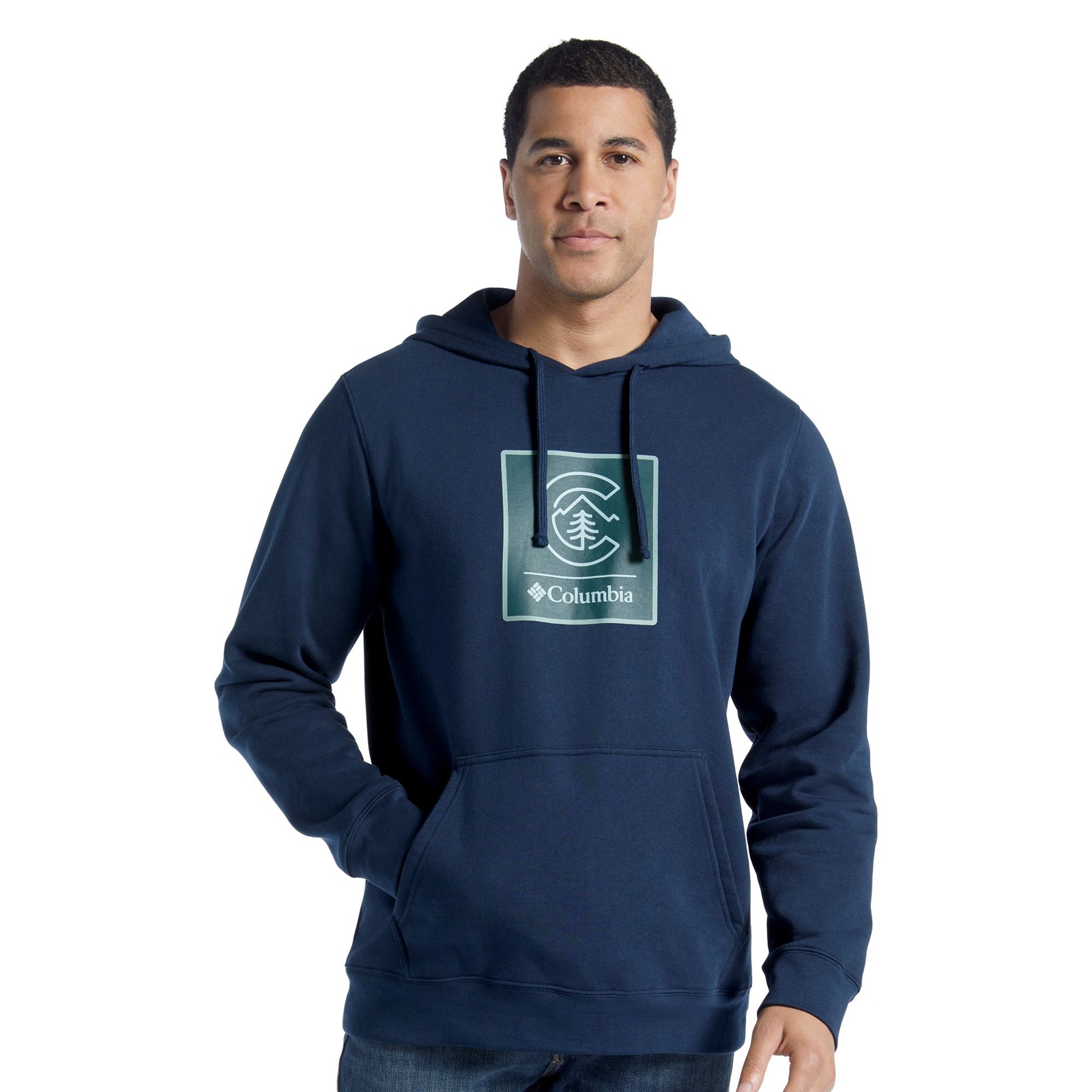 Columbia Men's Trek Graphic Hoodie (Size 3X) Collegiate navy, Cotton,Polyester