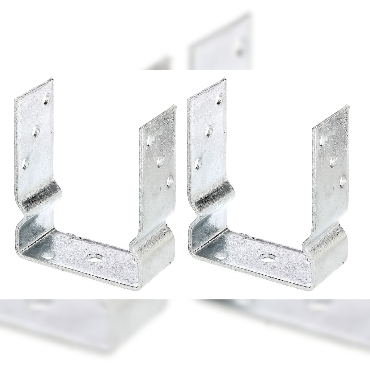 Alberts 2 x U-Pfostenträger, 121x150 mm, feuerverzinkt, zum Aufschrauben, Tiefe 60 mm Image