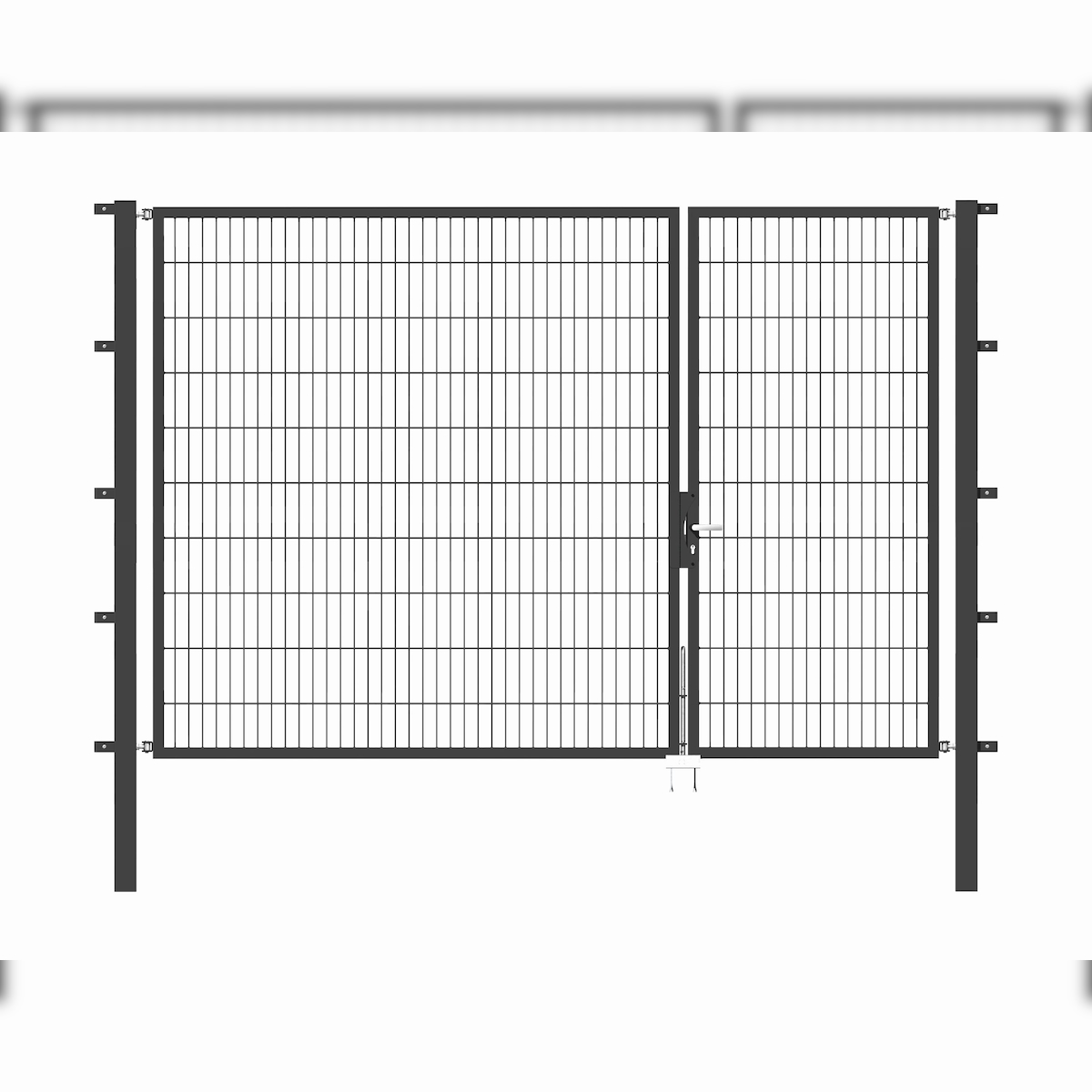 Alberts 647049 Doppeltor Flexo mit Zubehör, anthrazit, Breite 100 + 200 cm, Höhe 200 cm Image