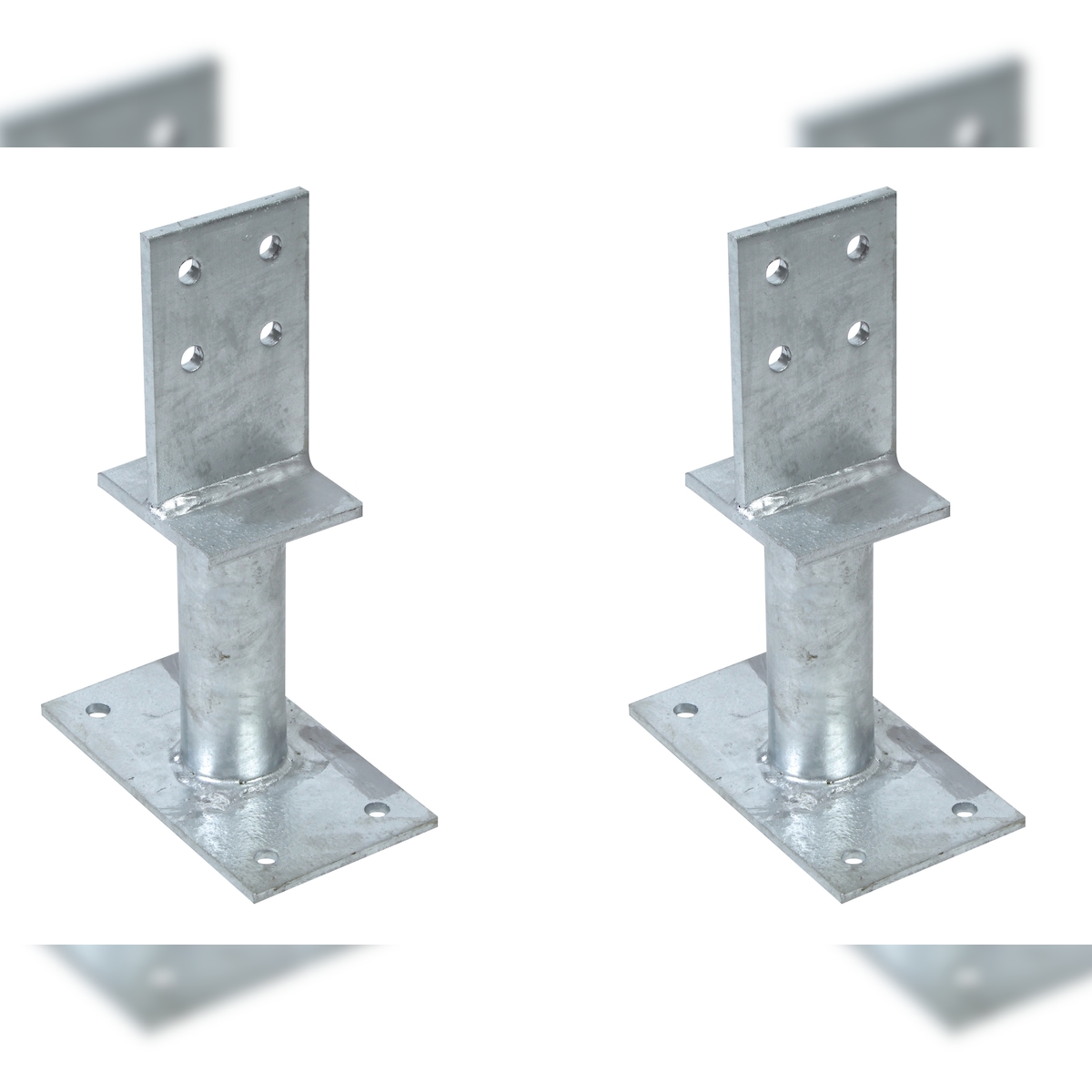 Alberts 2 x T-Pfostenträger mit Steg, Betonanker 150 mm, Steghöhe 130 mm, feuerverzinkt, zum Einbetonieren Image