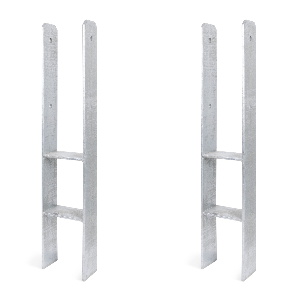 Alberts 2 x H-Pfostenträger, 121x800 mm, Materialstärke 8 mm, Tiefe 60 mm, feuerverzinkt Image