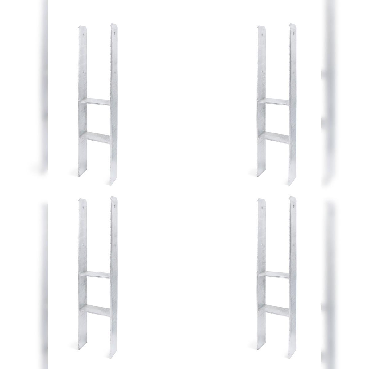 Alberts 4 x H-Pfostenträger, 161x800 mm, Materialstärke 8 mm, Tiefe 60 mm, feuerverzinkt Image