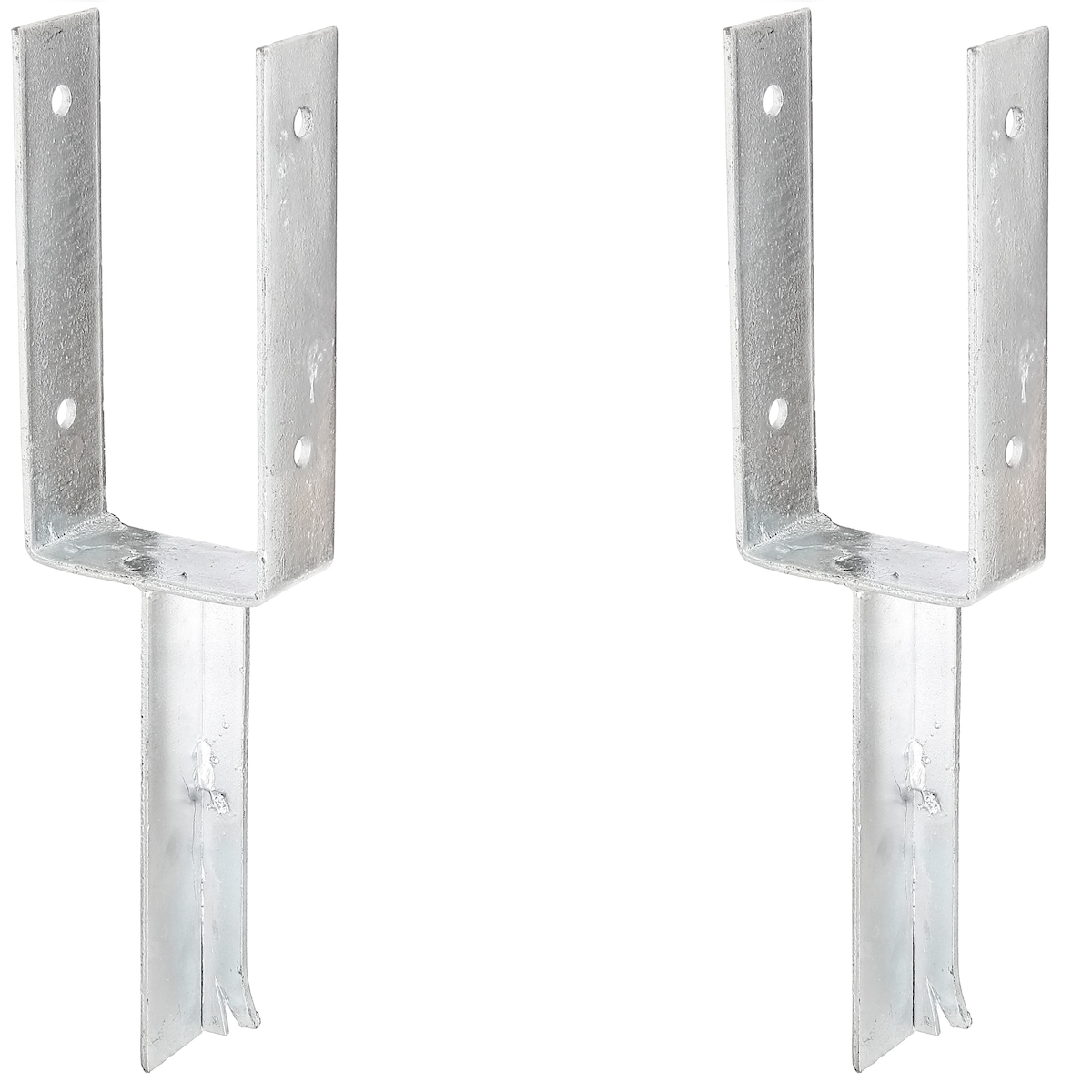 Alberts 2 x U-Pfostenträger mit Betonanker aus T-Eisen, 101x200 mm, feuerverzinkt, zum Einbetonieren, Betonanker 200 mm Image