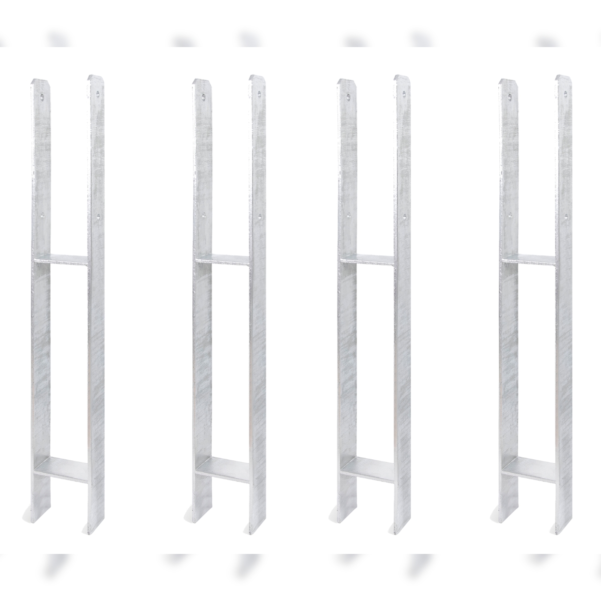 Alberts 4 x H-Pfostenträger, 91x800 mm, Materialstärke 6 mm, Tiefe 60 mm, feuerverzinkt Image