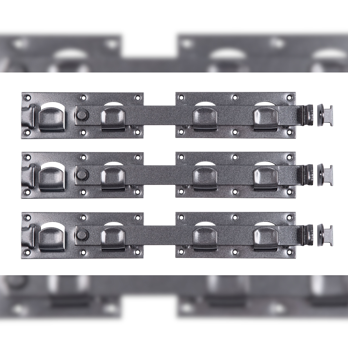 Alberts 822583 DURAVIS® Doppeltorüberwurf, schwarzdiamant duplexbeschichtet, Größe 423 x 70 mm, 3er Set Image