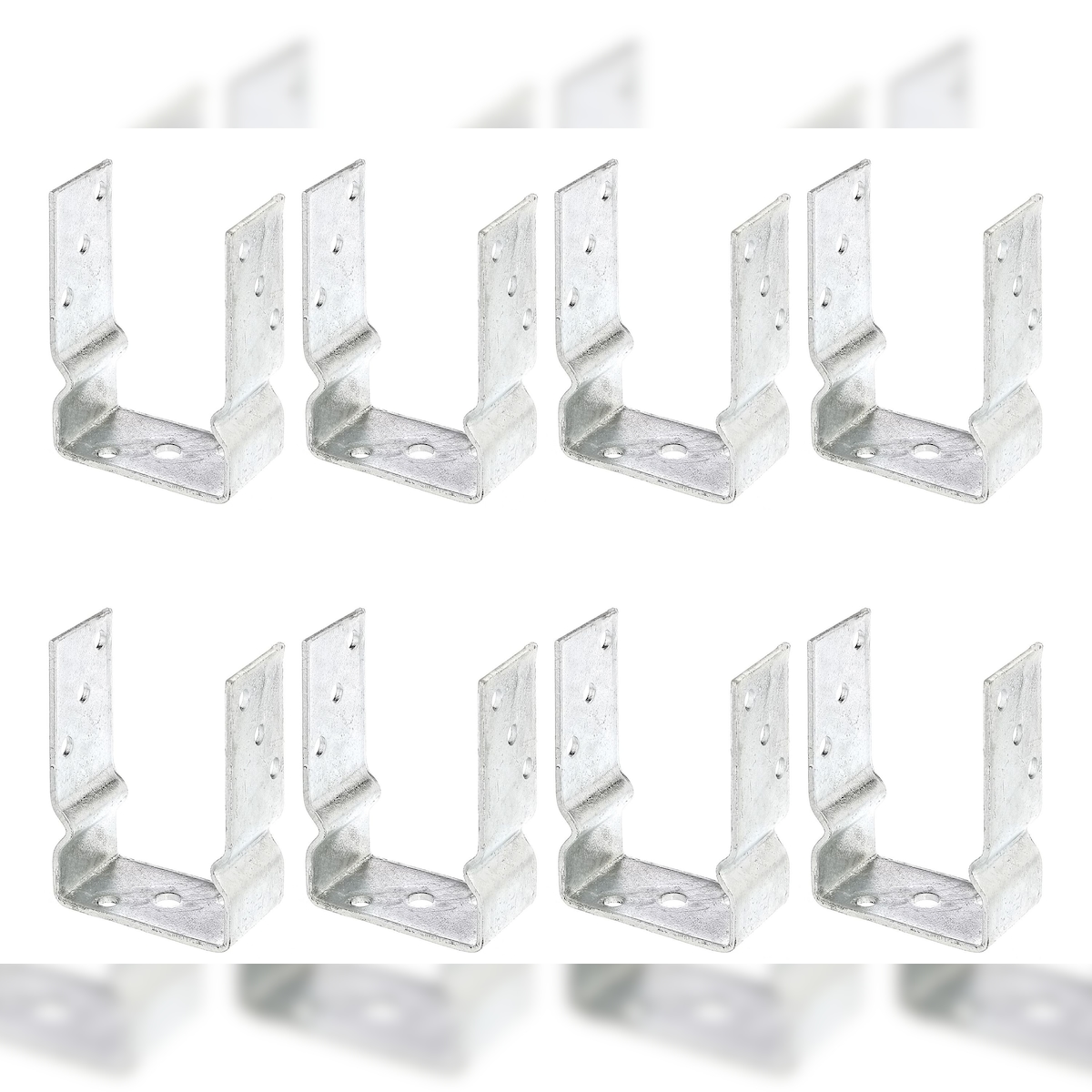 Alberts 8 x U-Pfostenträger, 101x150 mm, feuerverzinkt, zum Aufschrauben, Tiefe 60 mm Image