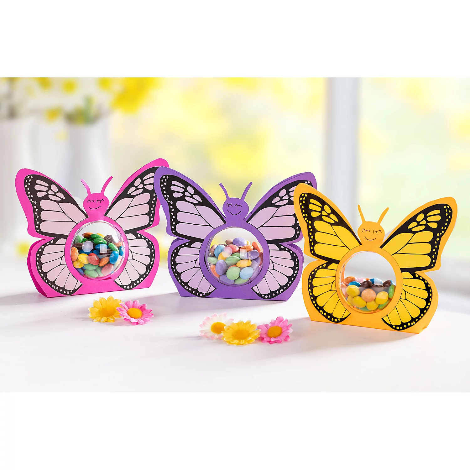 buttinette Kit créatif pour emballage cadeau "papillons", 3 pièces