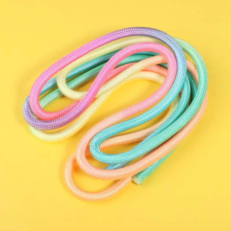 Corde d'art de gymnastique corde à sauter Fitness couleur arc-en-ciel corde d'entraînement de Sport corde de gymnastique rythmique outil de Sport