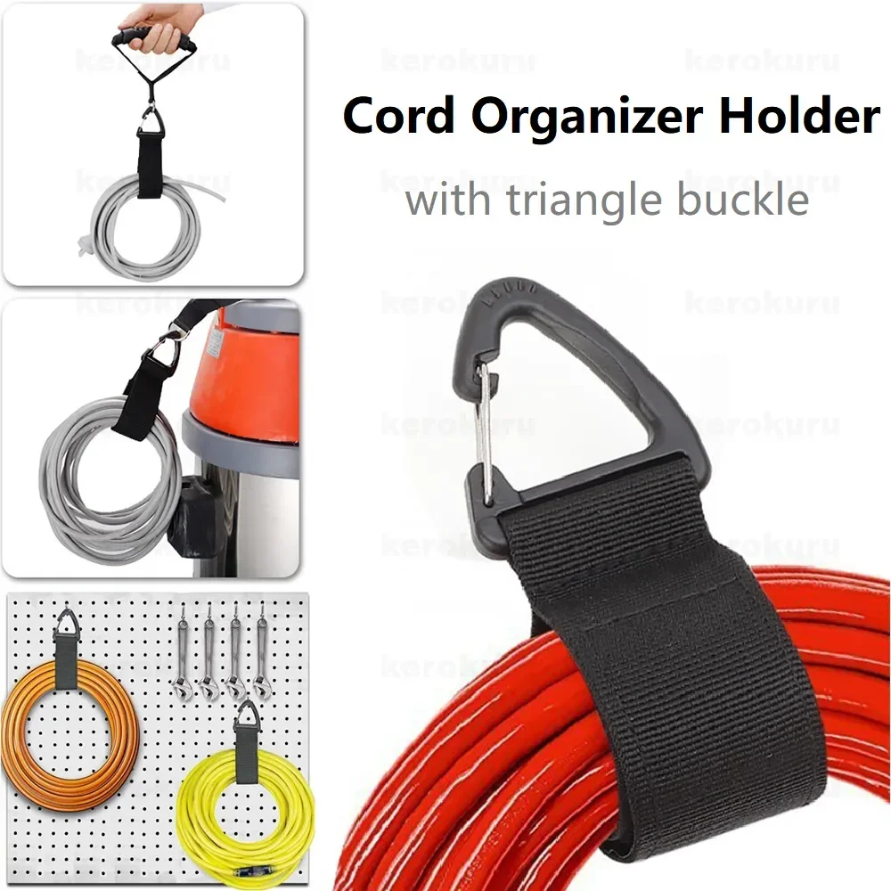 1/5 pezzi supporto per organizer per cavi per auto fibbia triangolare accumulo di energia gestione cavi cinghie di stoccaggio pesanti in nylon per cavi e tubi flessibili