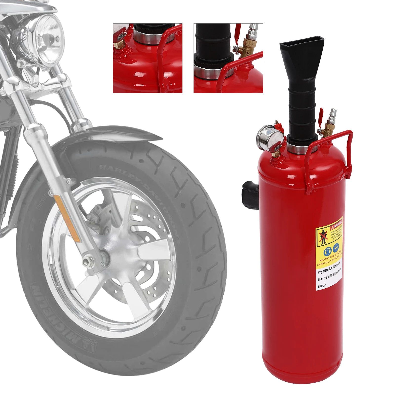 Gonfleur de pneus 9L, canon de remplissage de pneus, Booster de pneus, Booster de remplissage de chocs, gonfleur de pneus de voiture avec jauge, outil de gonflage de pneus