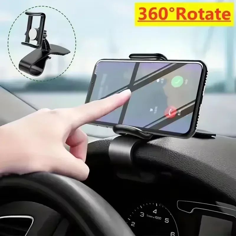 GPS Navigation Car Phone Holder Universal 360° Rotation Car Dashboard Stand Car Clip Mount Bracket Mobile Phone Support in Car