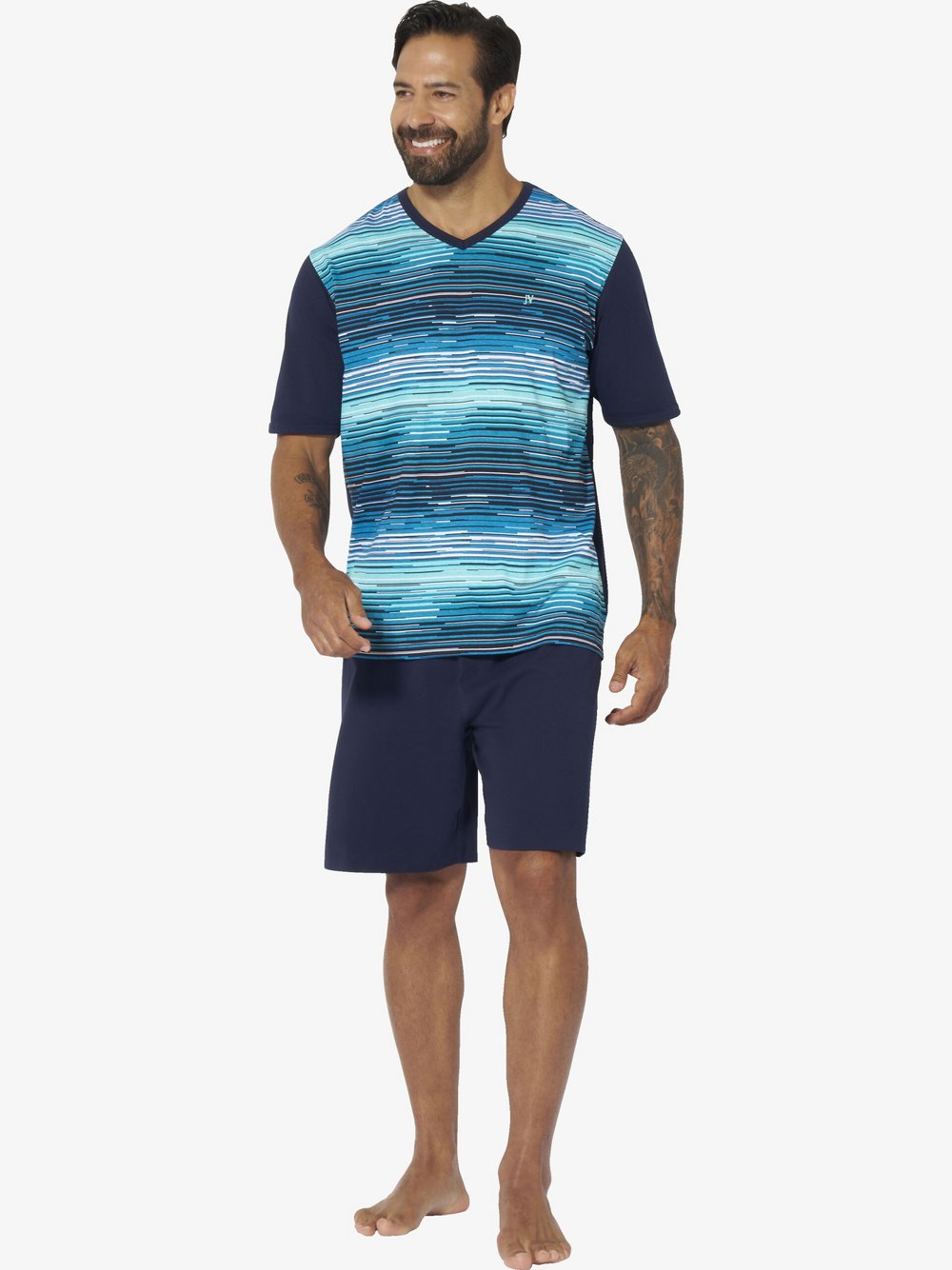 Jan Vanderstorm Kurzer Schlafanzug Herren türkis, XXXL Image