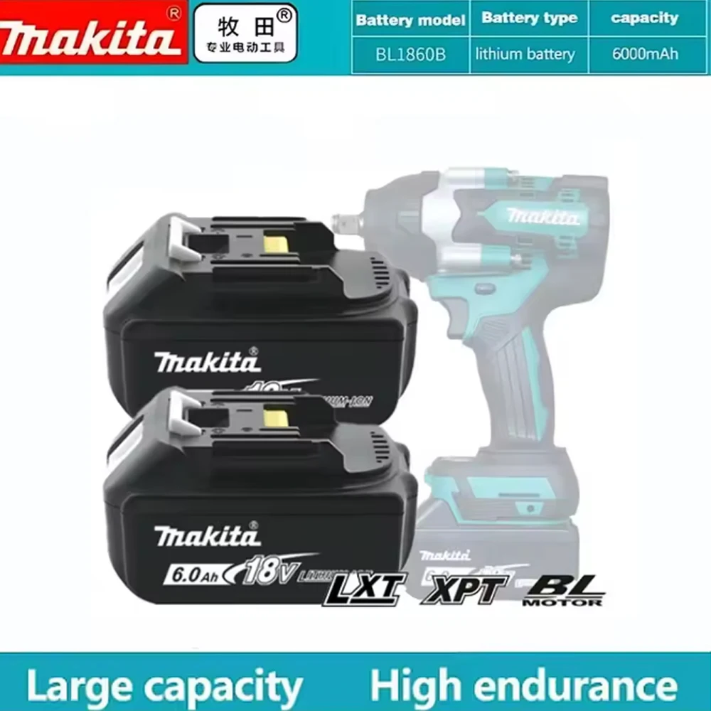 100 % NEUER Original-Makita-Akku, 18 V, 6,0 Ah, für Makita BL1830 BL1830B BL1840 BL1840B BL1850 BL1850B Modell-Akku für Elektrowerkzeuge Image