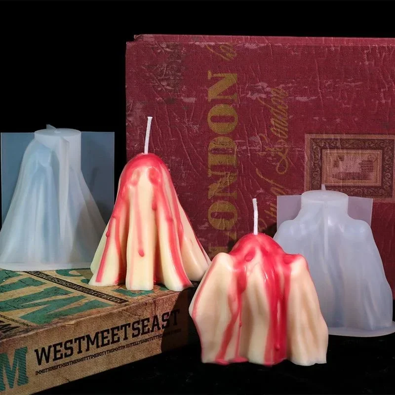 Halloween Stil Kreative Handgemachte Mantel Geist Kerze Form DIY Aromatherapie Kerze Formen VGhost Mantel Form Wohnkultur Image