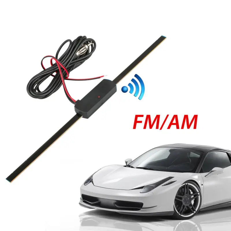 Auto AM FM Radio Antenne Signal Verstärker Booster 12V Universal Windschutzscheibe Auto Elektronische Radio Antenne Booster Auto Zubehör Image