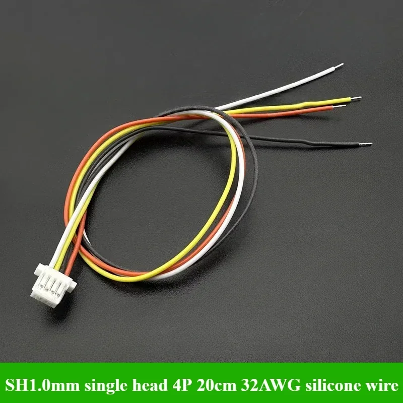 2-50 Teile/los JST SH 1,0mm Pitch Buchse Terminal Stecker Draht Stecker SH 1mm 2 3 4 5 6 Pin 20CM 32AWG Silikon Drähte Kabel Image