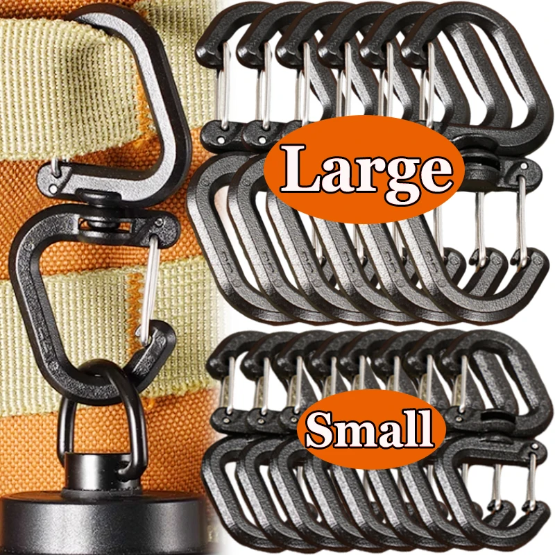 Drehbarer Haken für den Außenbereich, tragbarer S-förmiger Kettenhaken, multifunktionaler Rucksack-Schlüsselanhänger, Mini-Verschluss, Outdoor-Rucksack-Zubehör Image