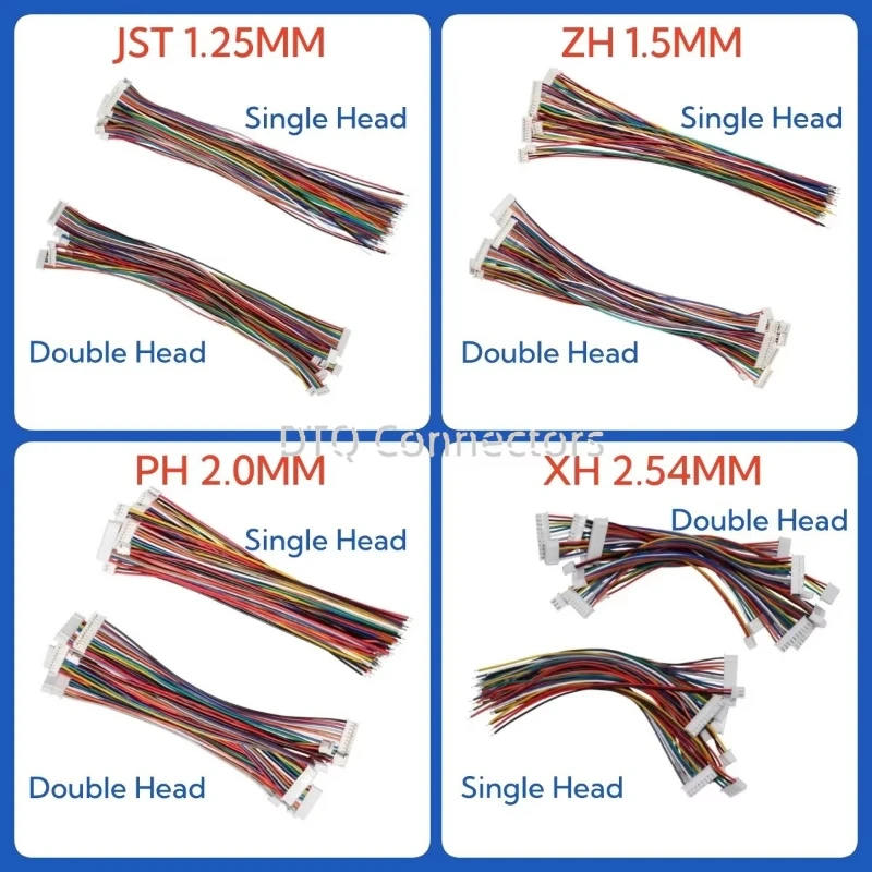 10 Teile/los 1,25 1,5 2,0 2,54 JST/ZH/PH/XH 1,25 MM 1,5 MM 2,0 MM 2,54 MM Weibliche Stecker Stecker Mit Draht 2/3/4/5/6/7/8/10P/12 Pin Image