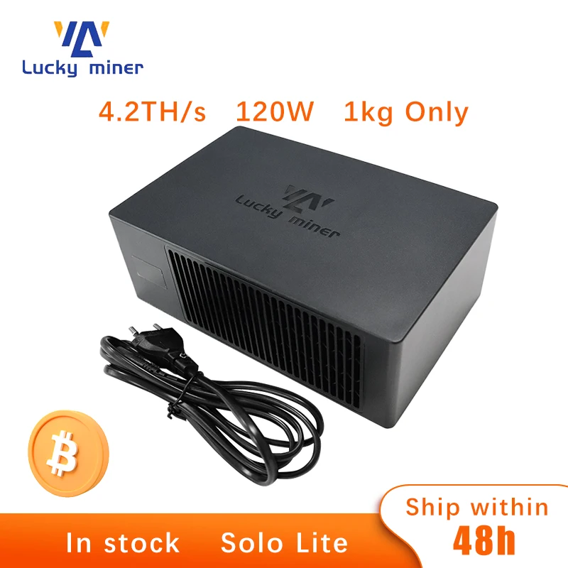 Neuer Lucky Miner LV08 4.2TH/s Asic Chip Silent Bitcoin Solo Mini Miner unterstützt SHA256 BTC BCH BSV DGB Münzen Image